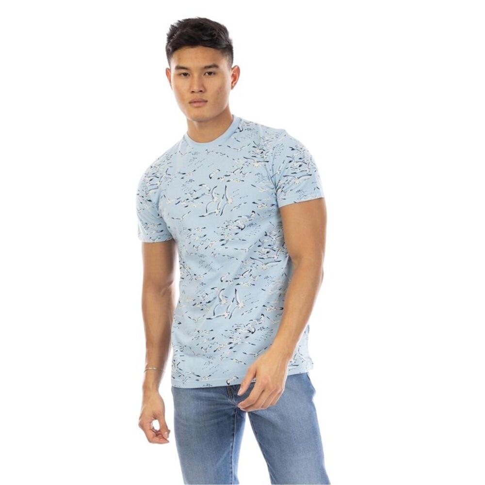 Peter Werth Mens Feather Crew Neck / Blue